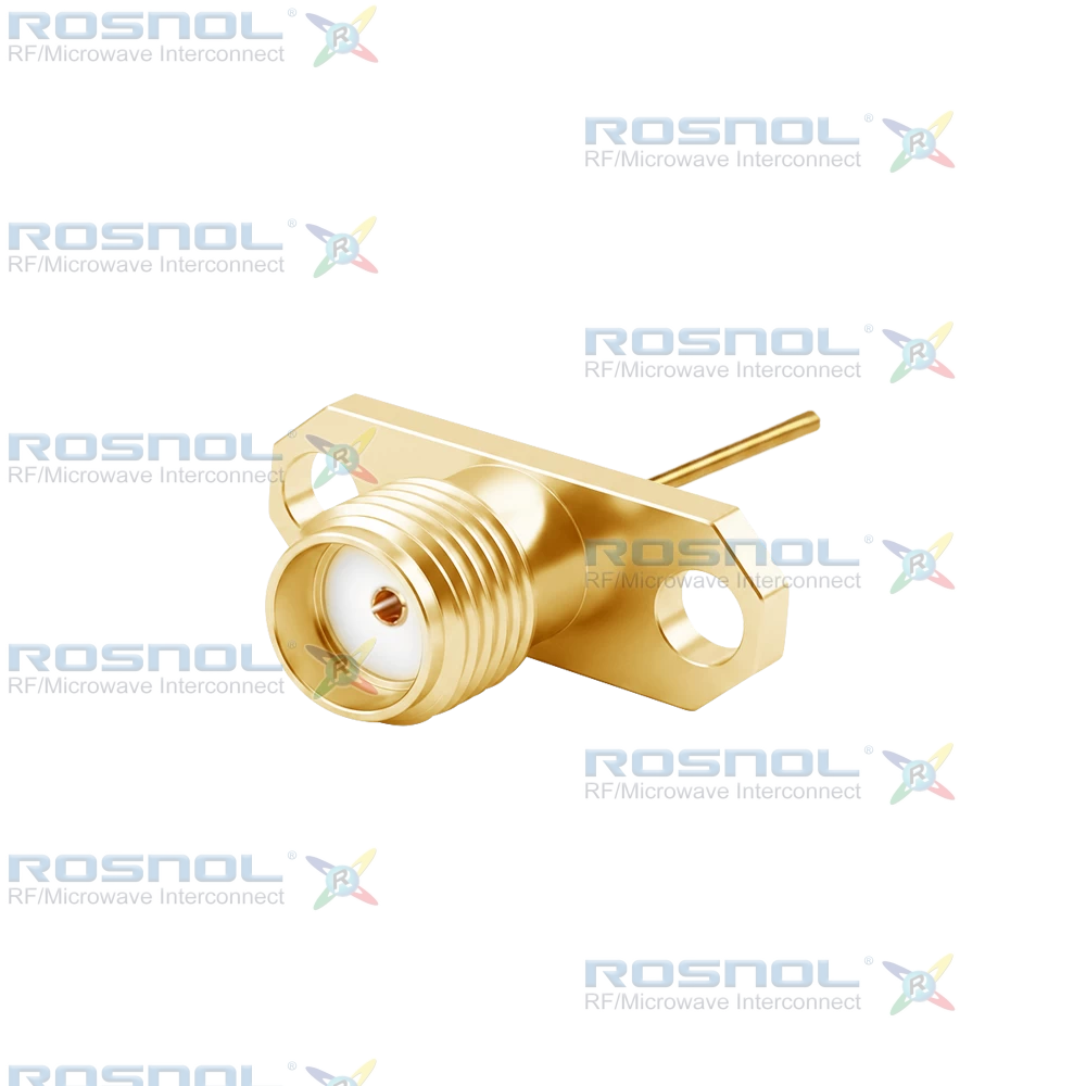 SMA Jack (Female) Straight Connector 2 Hole Flange, 12.22mm (.481 inch) DC-18GHz VSWR1.30