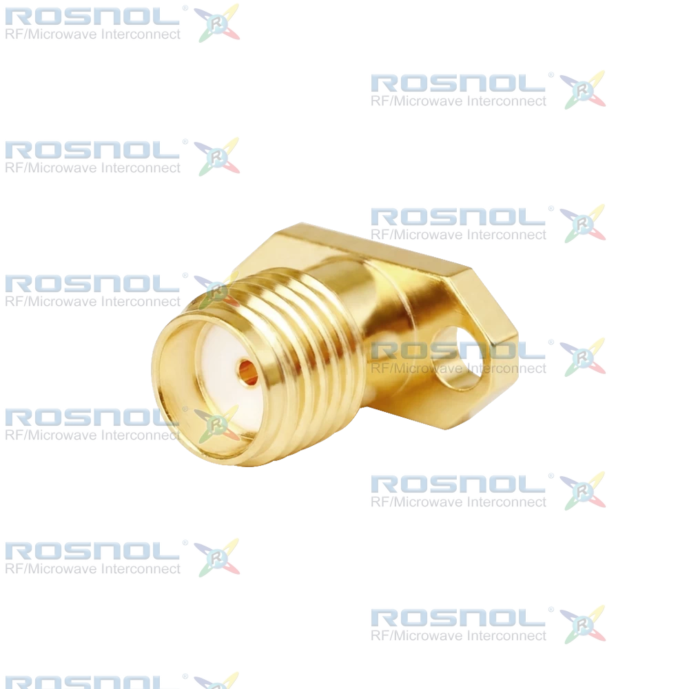 SMA Jack (Female) Straight Connector 2 Hole Flange, 9mm (.354 inch) DC-18GHz VSWR1.30