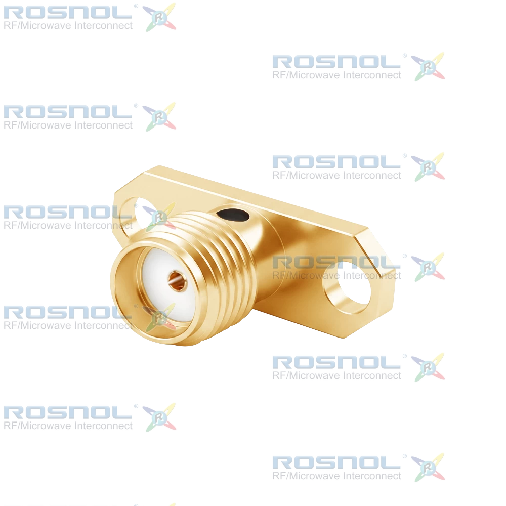 SMA Jack (Female) Straight Connector 2 Hole Flange, 12.22mm (.481 inch) DC-18GHz VSWR1.30