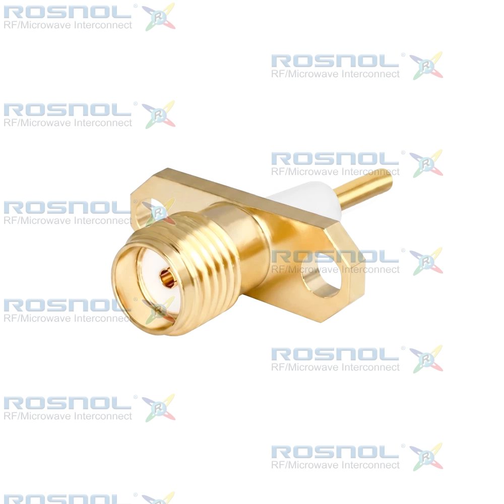 SMA Jack (Female) Straight Connector 2 Hole Flange, 12.22mm (.481 inch) DC-18GHz VSWR1.30