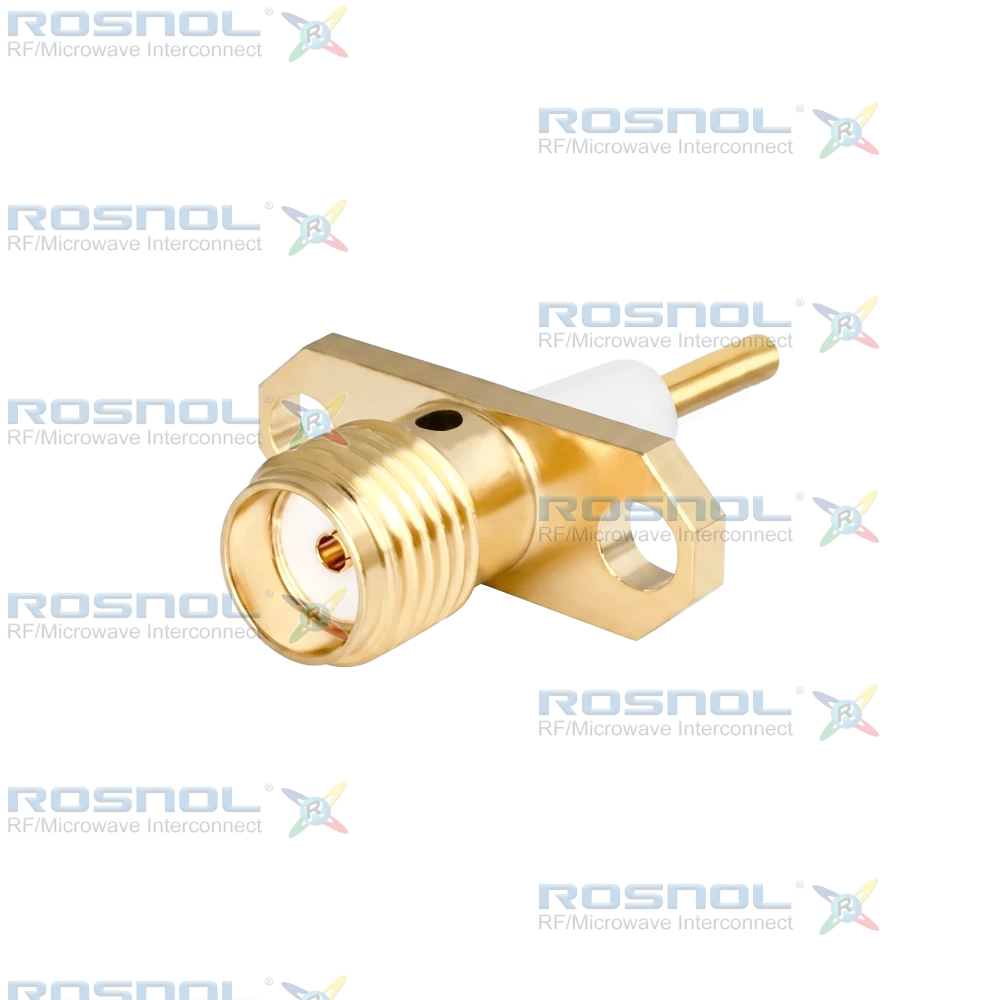 SMA Jack (Female) Straight Connector 2 Hole Flange, 12.22mm (.481 inch) DC-18GHz VSWR1.30
