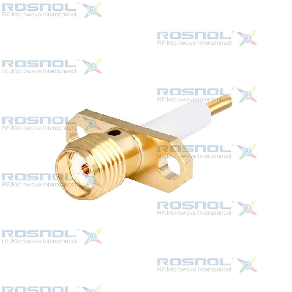 SMA Jack (Female) Straight Connector 2 Hole Flange, 12.22mm (.481 inch) DC-18GHz VSWR1.30