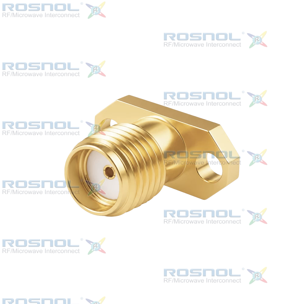 SMA Jack (Female) Straight Connector 2 Hole Flange, 9mm (.354 inch) DC-18GHz VSWR1.30
