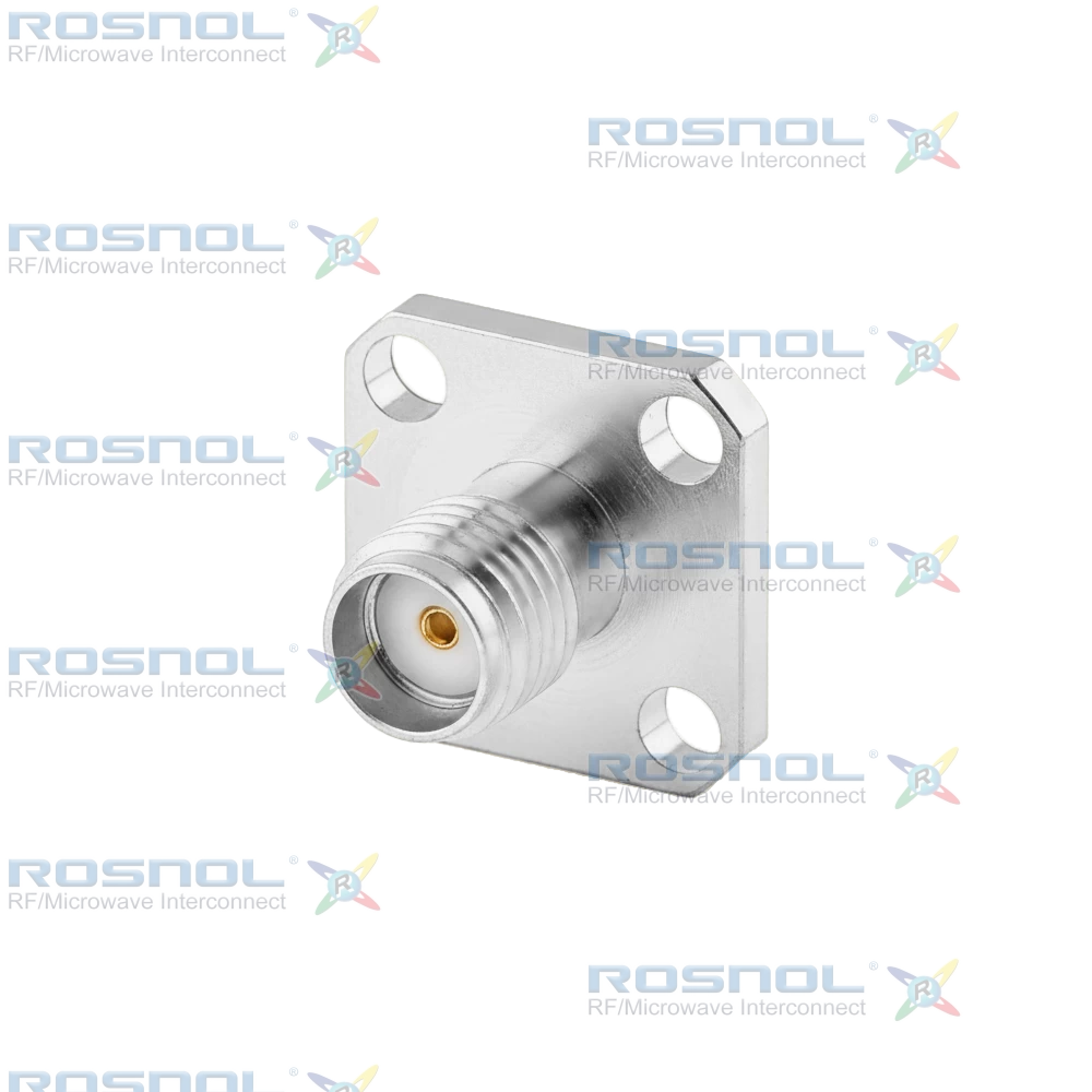 SMA Jack (Female) Straight Connector 4 Hole Flange, 8.64mm (.340 inch) DC-18GHz VSWR1.30