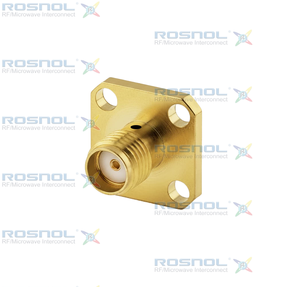 SMA Jack (Female) Straight Connector 4 Hole Flange, 8.64mm (.340 inch) DC-18GHz VSWR1.30