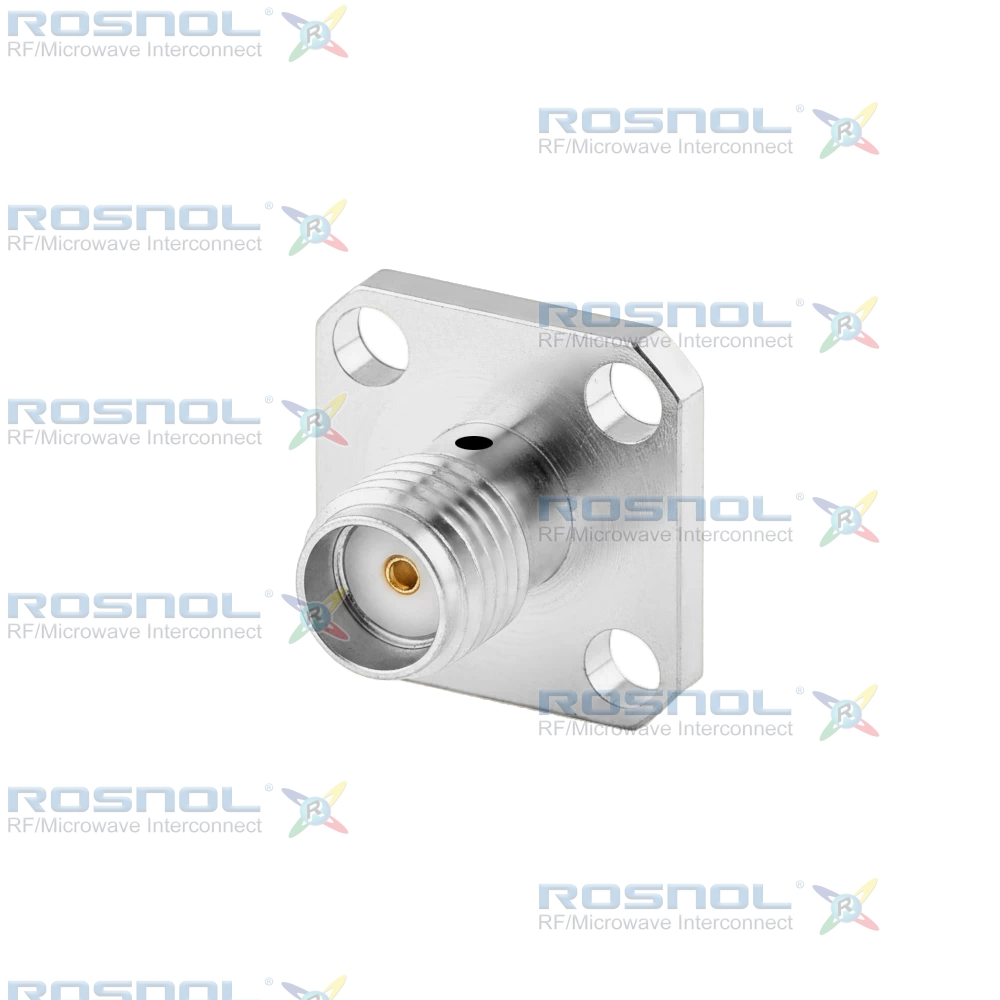 SMA Jack (Female) Straight Connector 4 Hole Flange, 8.64mm (.340 inch) DC-18GHz VSWR1.30