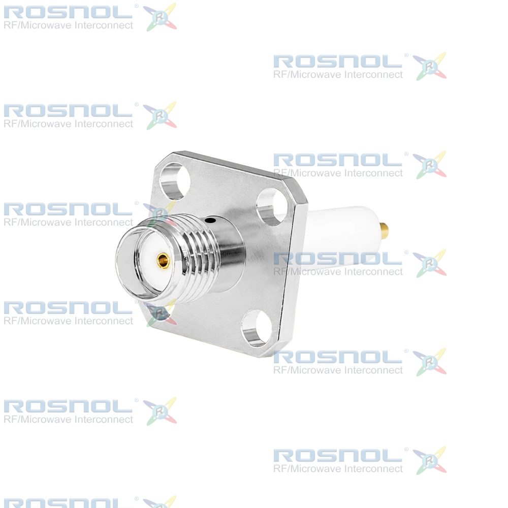 SMA Jack (Female) Straight Connector 4 Hole Flange, 8.64mm (.340 inch) DC-18GHz VSWR1.30