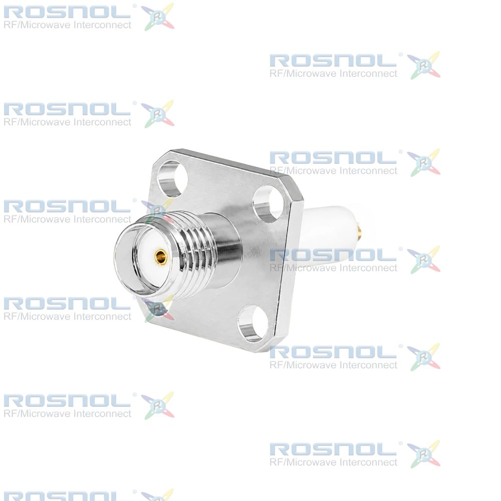 SMA Jack (Female) Straight Connector 4 Hole Flange, 8.64mm (.340 inch) DC-18GHz VSWR1.30