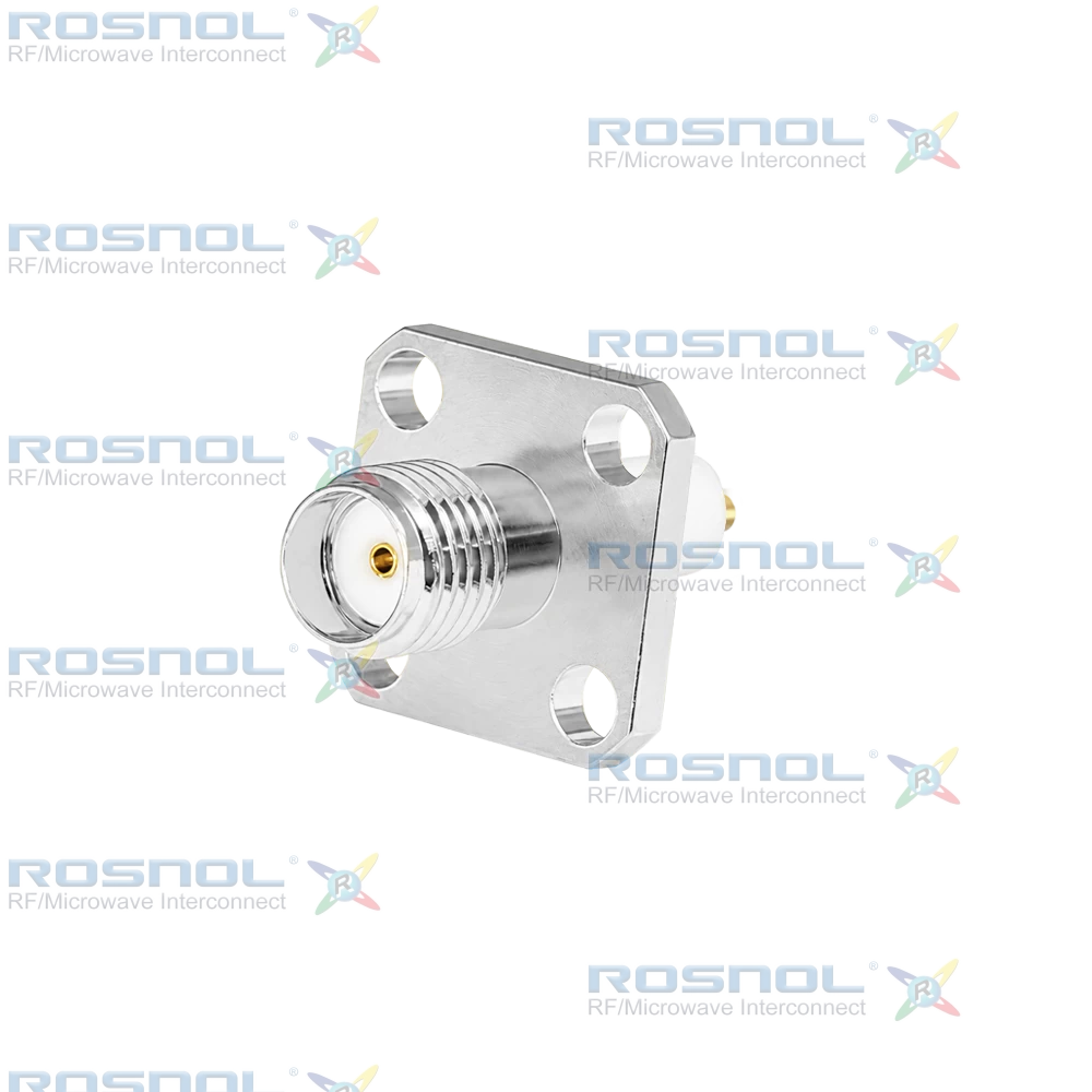 SMA Jack (Female) Straight Connector 4 Hole Flange, 8.64mm (.340 inch) DC-18GHz VSWR1.30