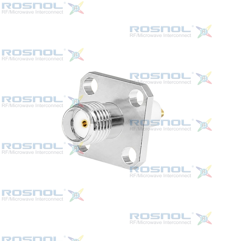 SMA Jack (Female) Straight Connector 4 Hole Flange, 8.64mm (.340 inch) DC-18GHz VSWR1.30