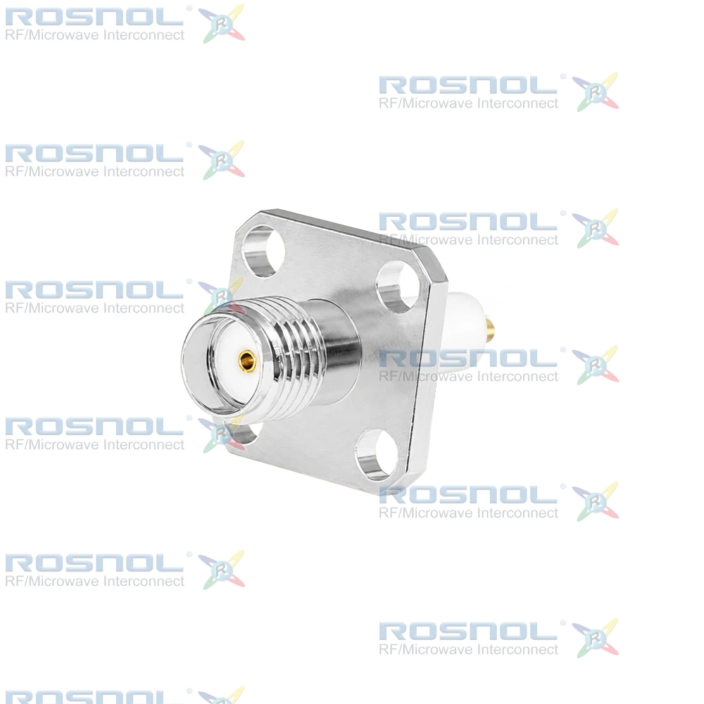 SMA Jack (Female) Straight Connector 4 Hole Flange, 8.64mm (.340 inch) DC-18GHz VSWR1.30