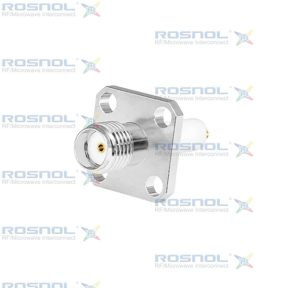 SMA Jack (Female) Straight Connector 4 Hole Flange, 8.64mm (.340 inch) DC-18GHz VSWR1.30