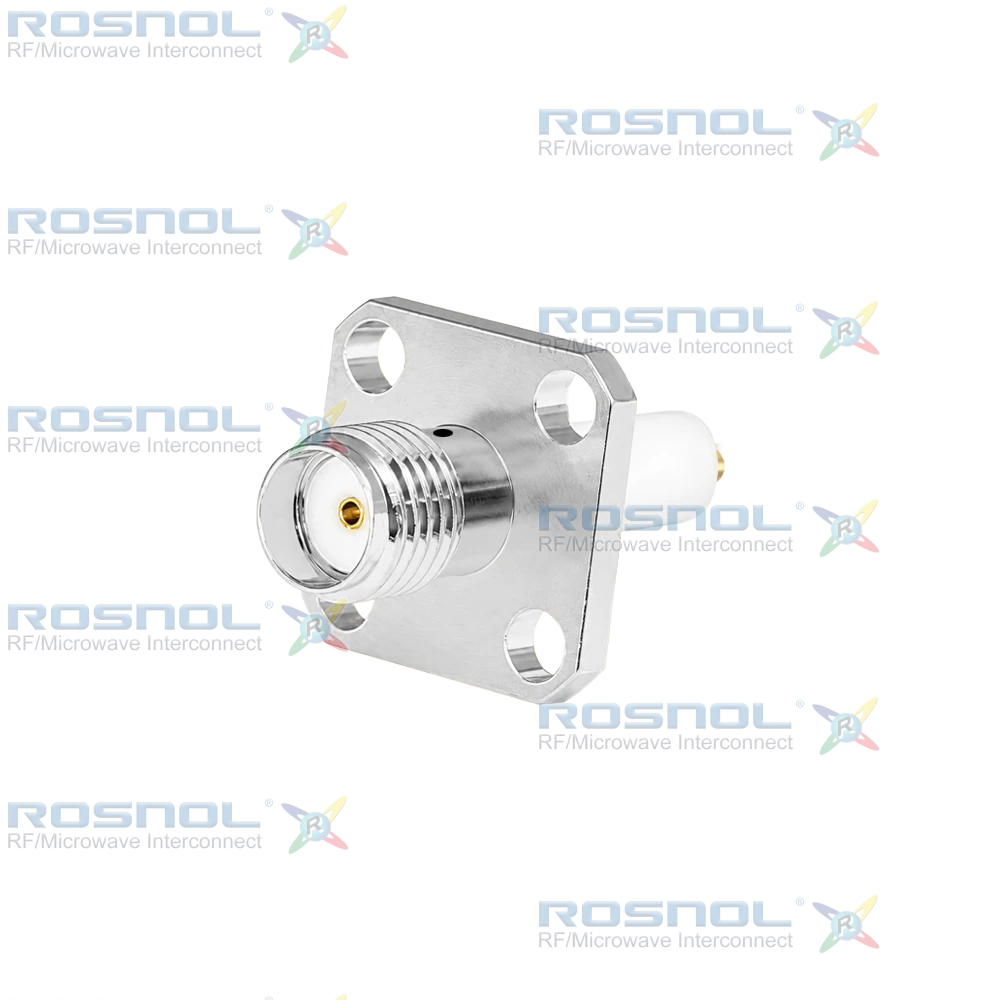 SMA Jack (Female) Straight Connector 4 Hole Flange, 8.64mm (.340 inch) DC-18GHz VSWR1.30