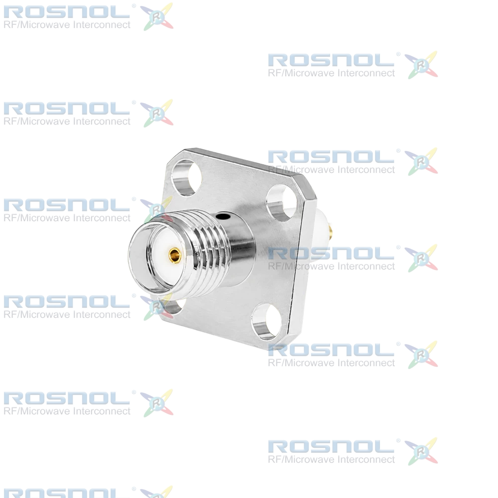 SMA Jack (Female) Straight Connector 4 Hole Flange, 8.64mm (.340 inch) DC-18GHz VSWR1.30