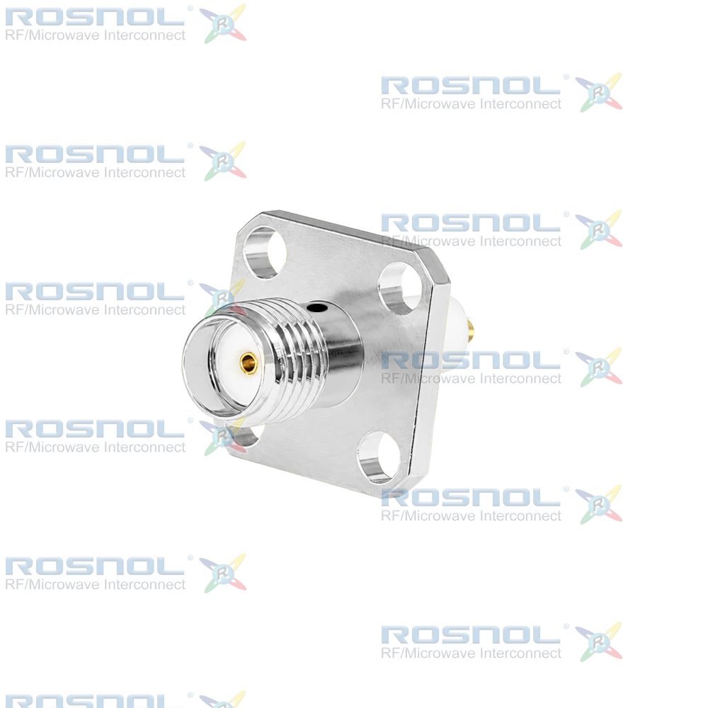 SMA Jack (Female) Straight Connector 4 Hole Flange, 8.64mm (.340 inch) DC-18GHz VSWR1.30