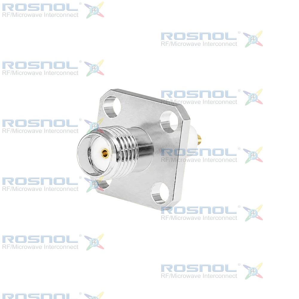 SMA Jack (Female) Straight Connector 4 Hole Flange, 8.64mm (.340 inch) DC-18GHz VSWR1.30
