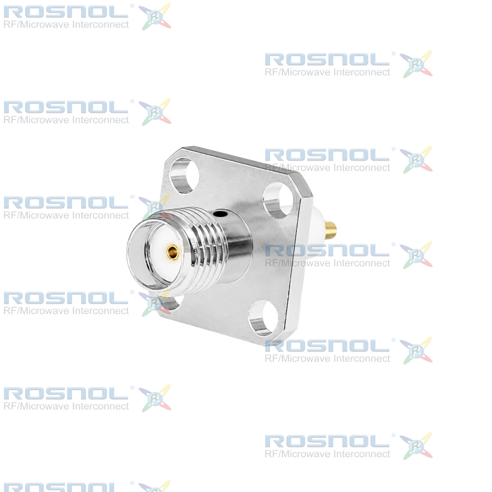 SMA Jack (Female) Straight Connector 4 Hole Flange, 8.64mm (.340 inch) DC-18GHz VSWR1.30