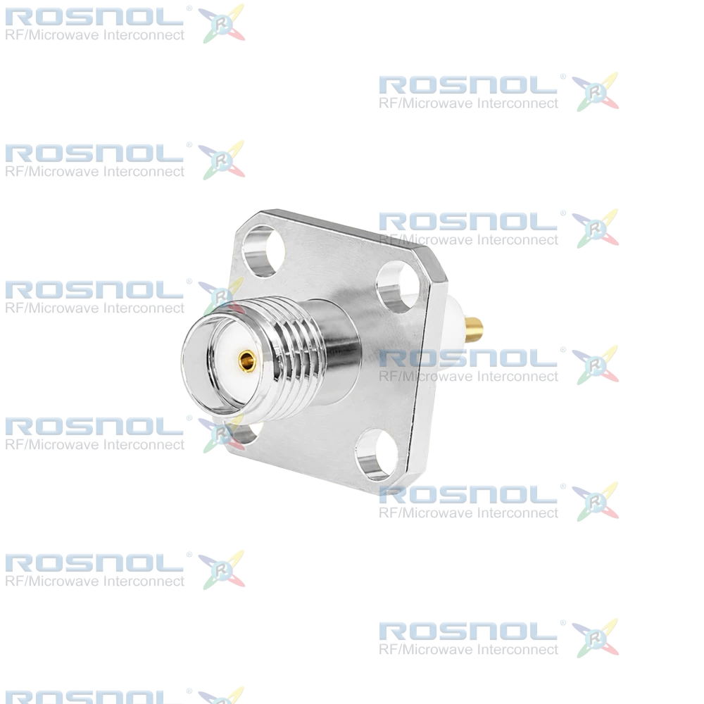 SMA Jack (Female) Straight Connector 4 Hole Flange, 8.64mm (.340 inch) DC-18GHz VSWR1.30