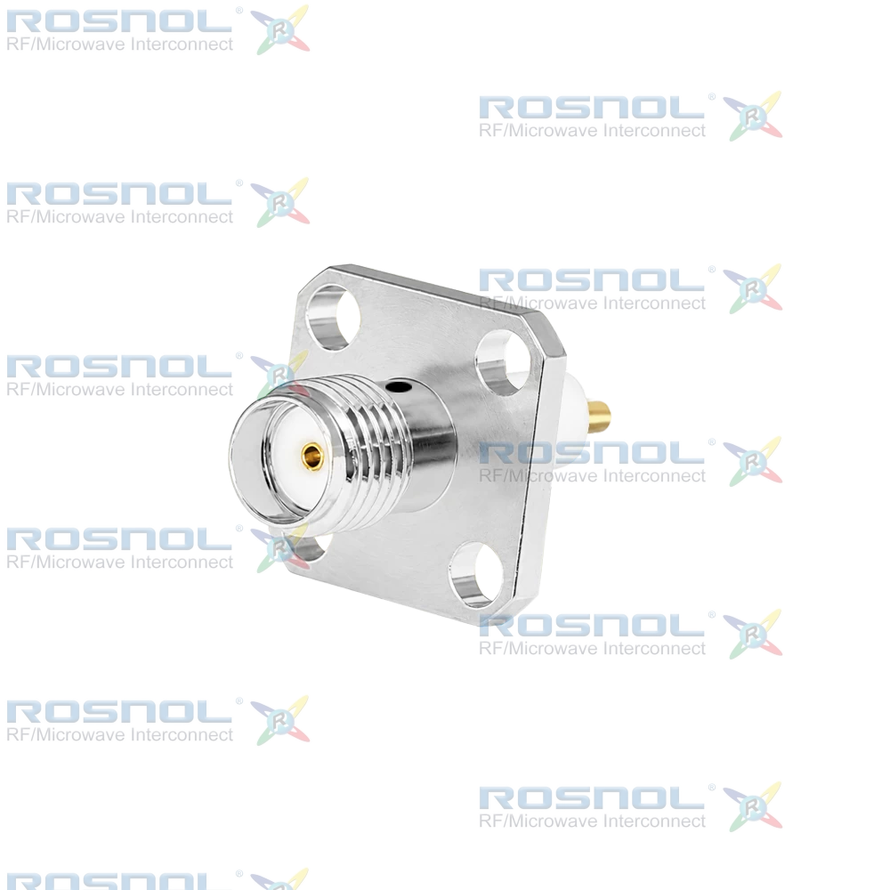 SMA Jack (Female) Straight Connector 4 Hole Flange, 8.64mm (.340 inch) DC-18GHz VSWR1.30