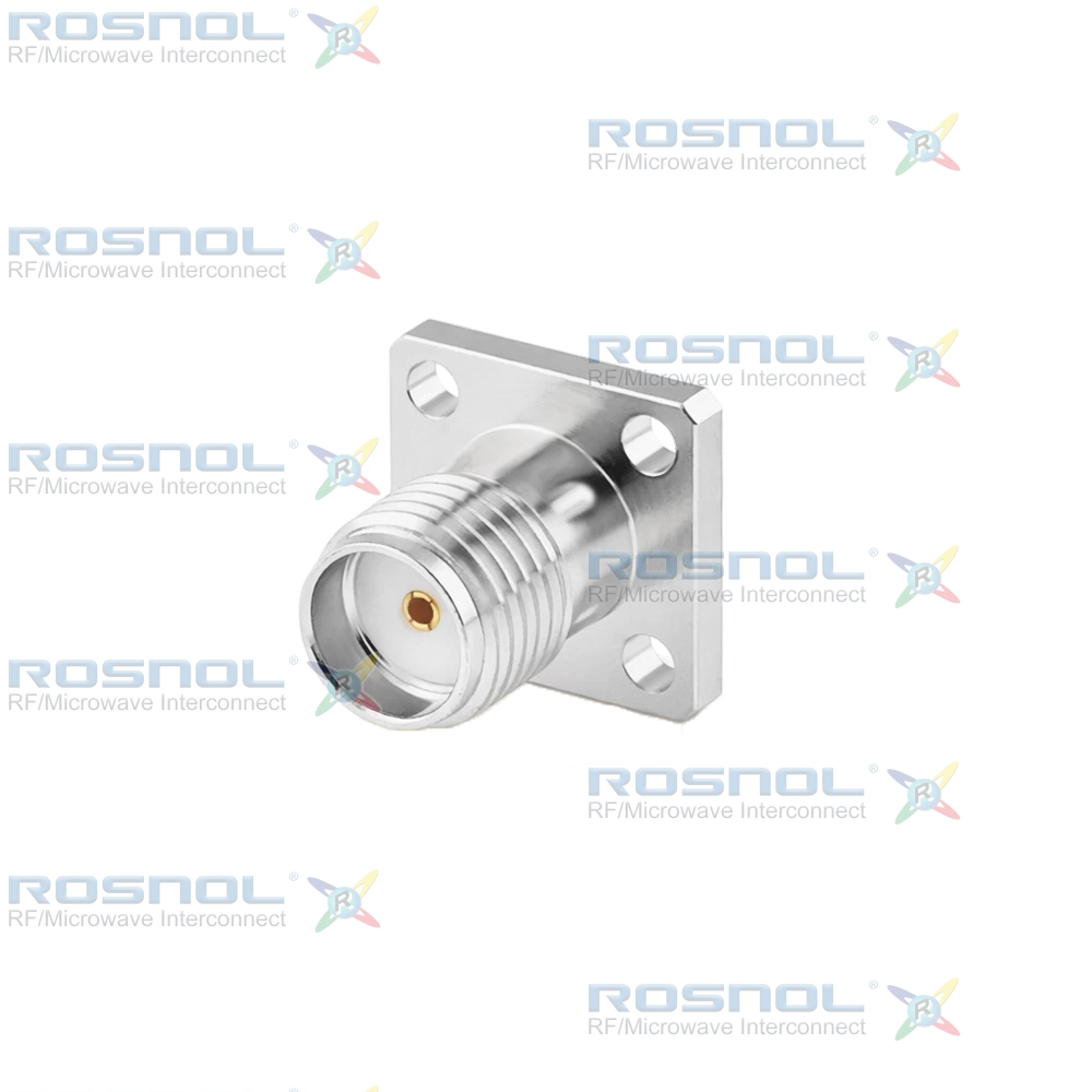 SMA Jack (Female) Straight Connector 4 Hole Flange, 6.35mm (.250 inch) DC-18GHz VSWR1.25