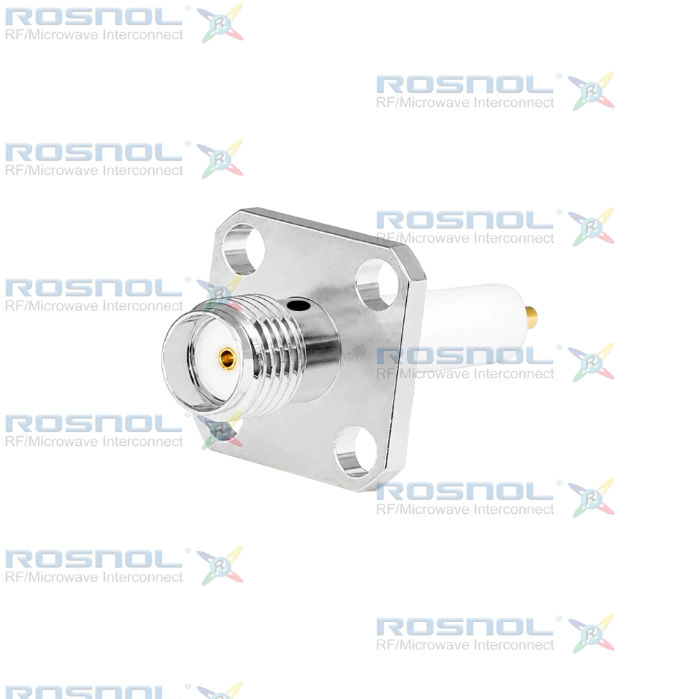SMA Jack (Female) Straight Connector 4 Hole Flange, 8.64mm (.340 inch) DC-18GHz VSWR1.30