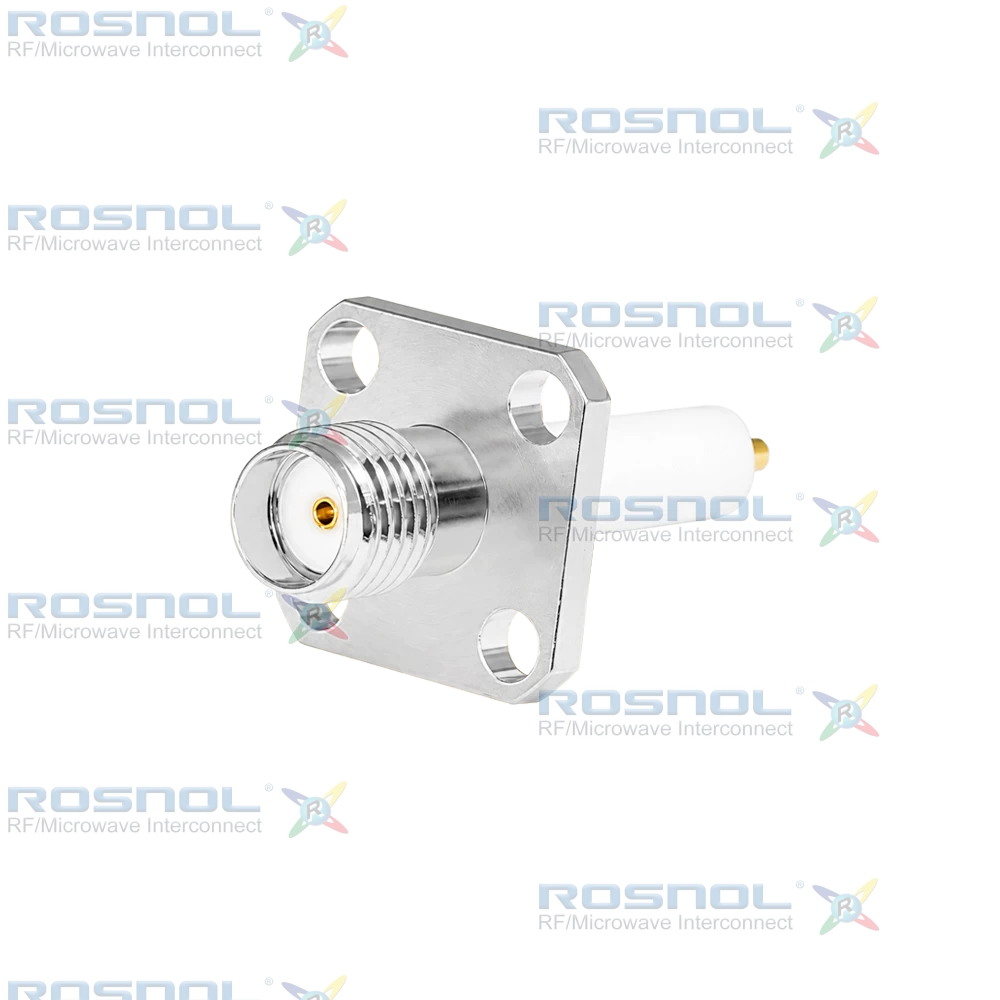 SMA Jack (Female) Straight Connector 4 Hole Flange, 8.64mm (.340 inch) DC-18GHz VSWR1.30