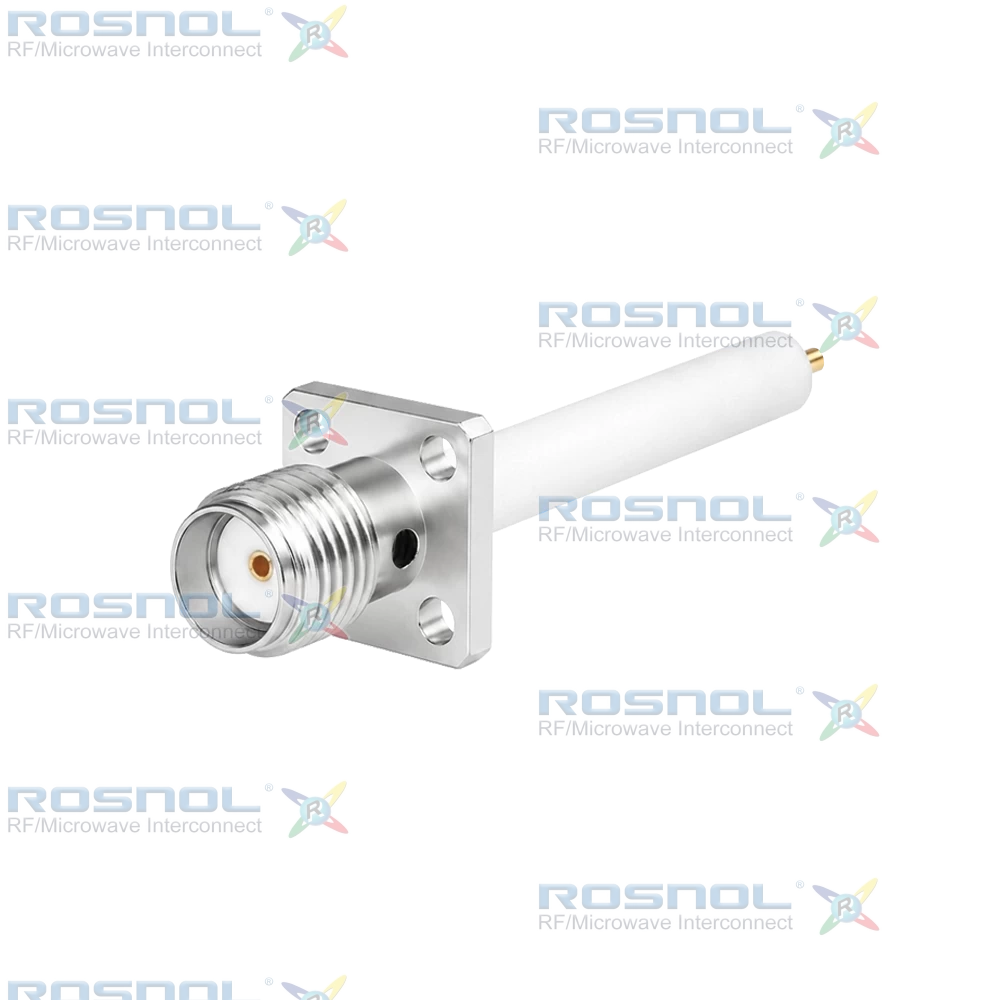 SMA Jack (Female) Straight Connector 4 Hole Flange, 6.35mm (.250 inch) DC-18GHz VSWR1.30