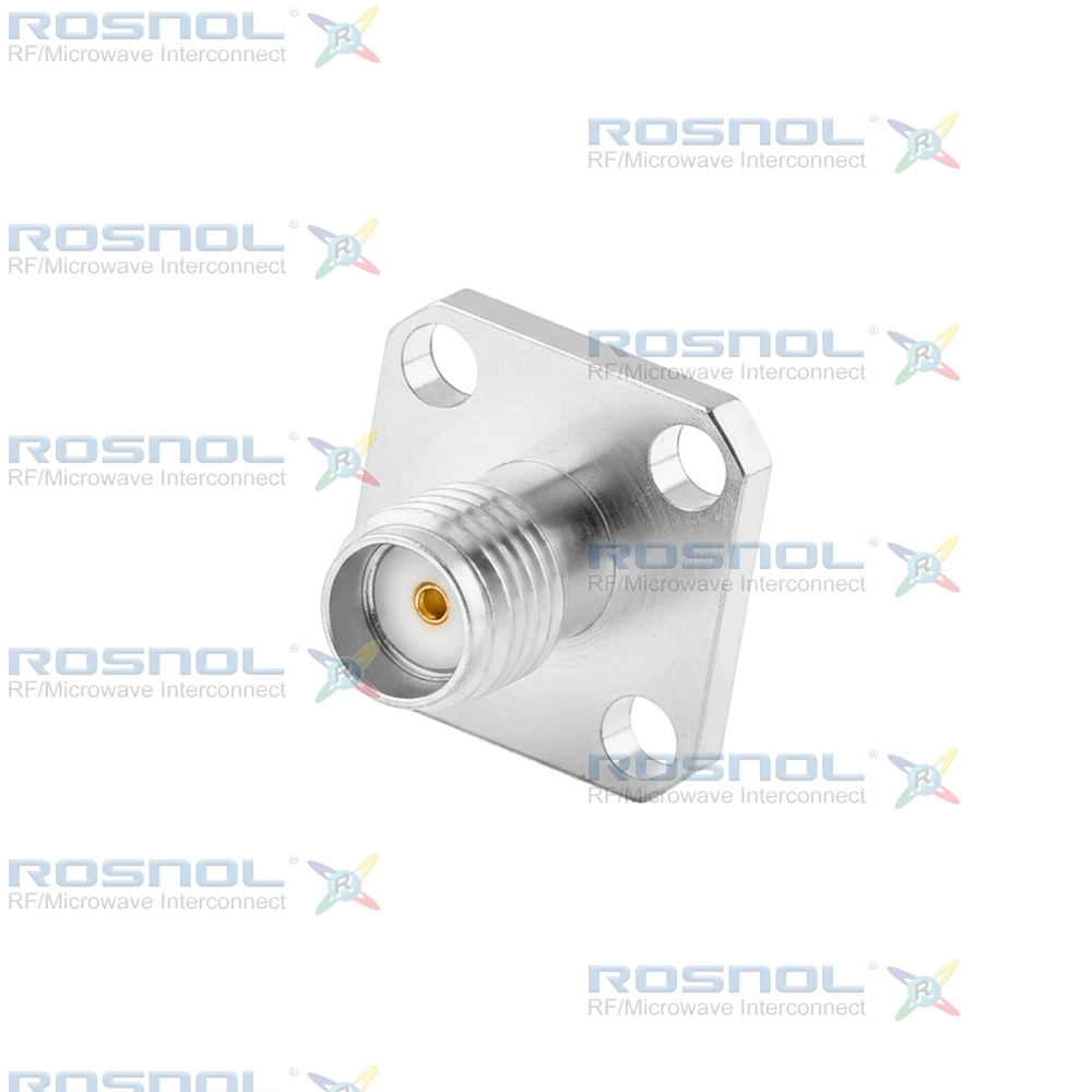 SMA Jack (Female) Straight Connector 4 Hole Flange, 8.64mm (.340 inch) DC-18GHz VSWR1.30
