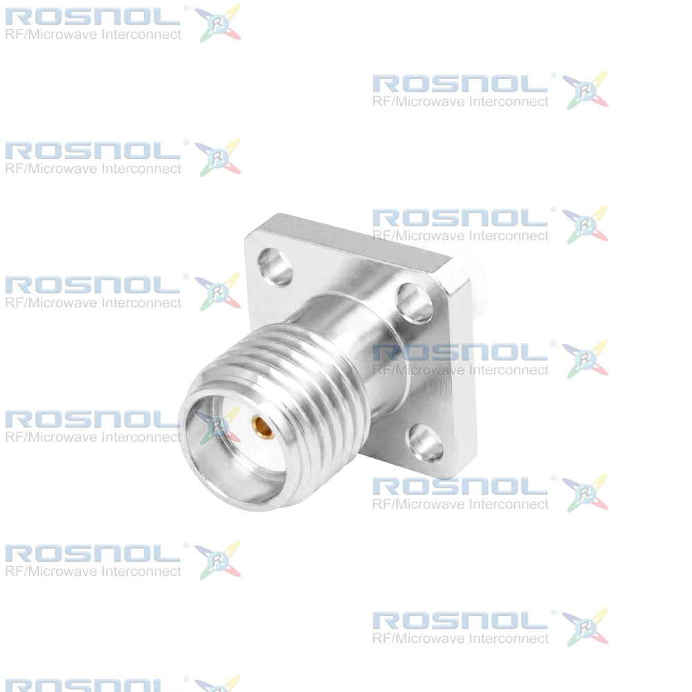 SMA Jack (Female) Straight Connector 4 Hole Flange,  6.35mm (.250 inch) DC-18GHz VSWR1.30