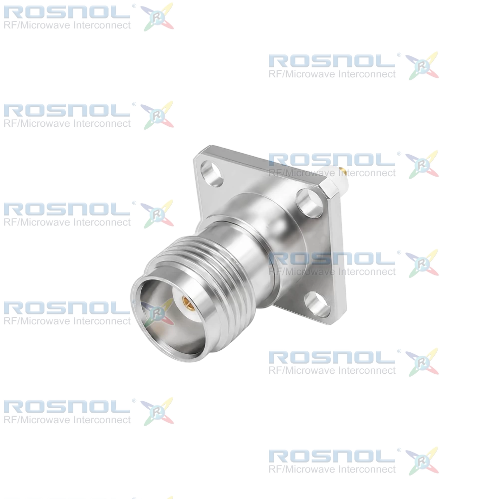 TNC Jack (female) Straight Connector 4 Hole Flange, 12.7mm (.500 inch)  DC-4 GHz VSWR1.09