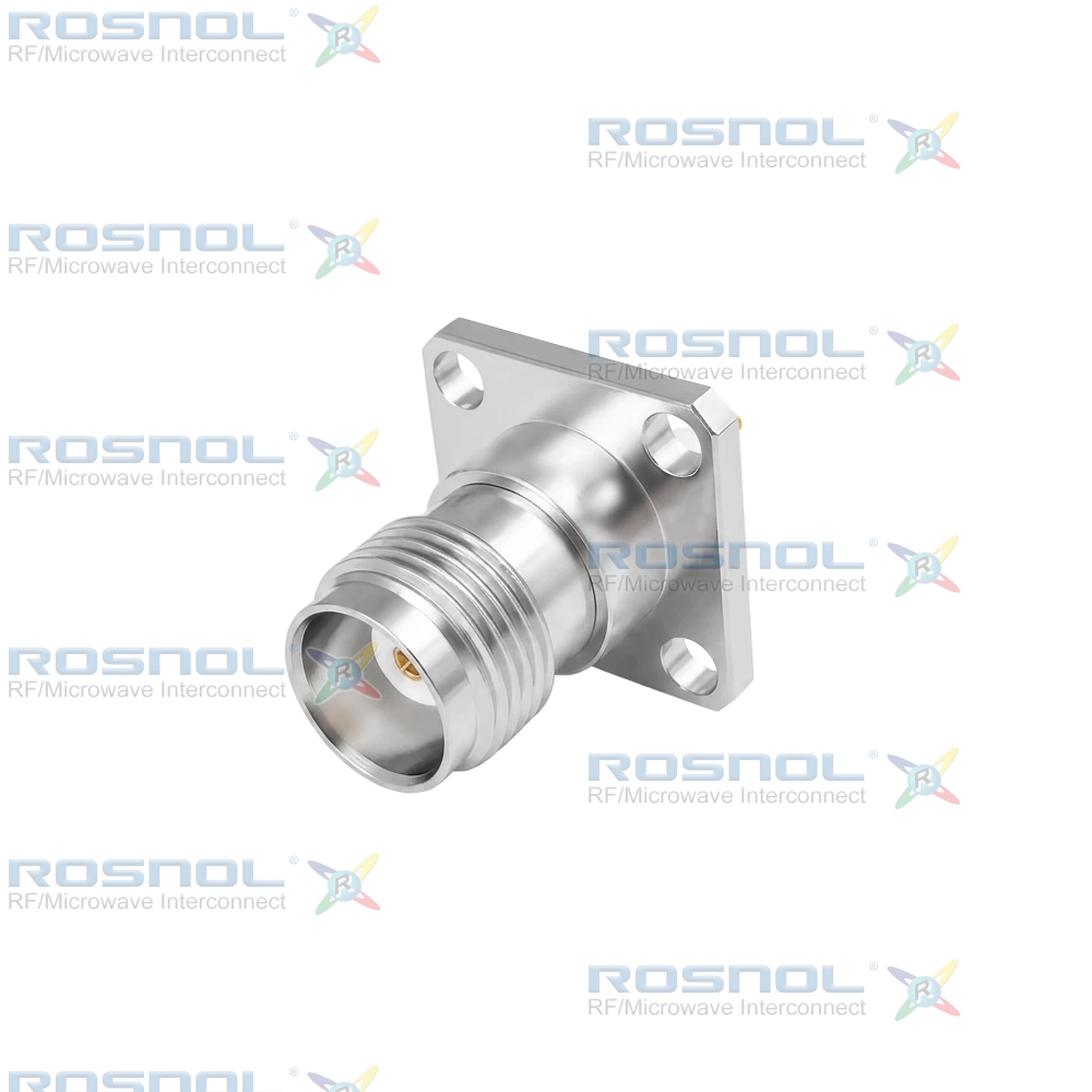 TNC Jack (Female) Panel Connector 4 Hole Flange Mount, 12.7 mm ( .500 in), DC-4GHz VSWR 1.09