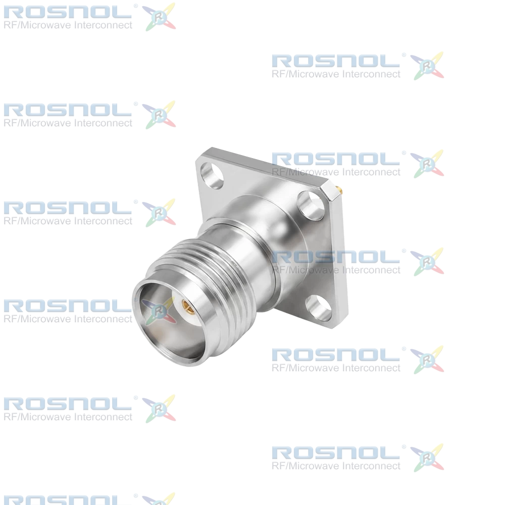 TNC Jack (female) Straight Connector 4 Hole Flange, 12.7mm (.500 inch)  DC-4 GHz VSWR1.09