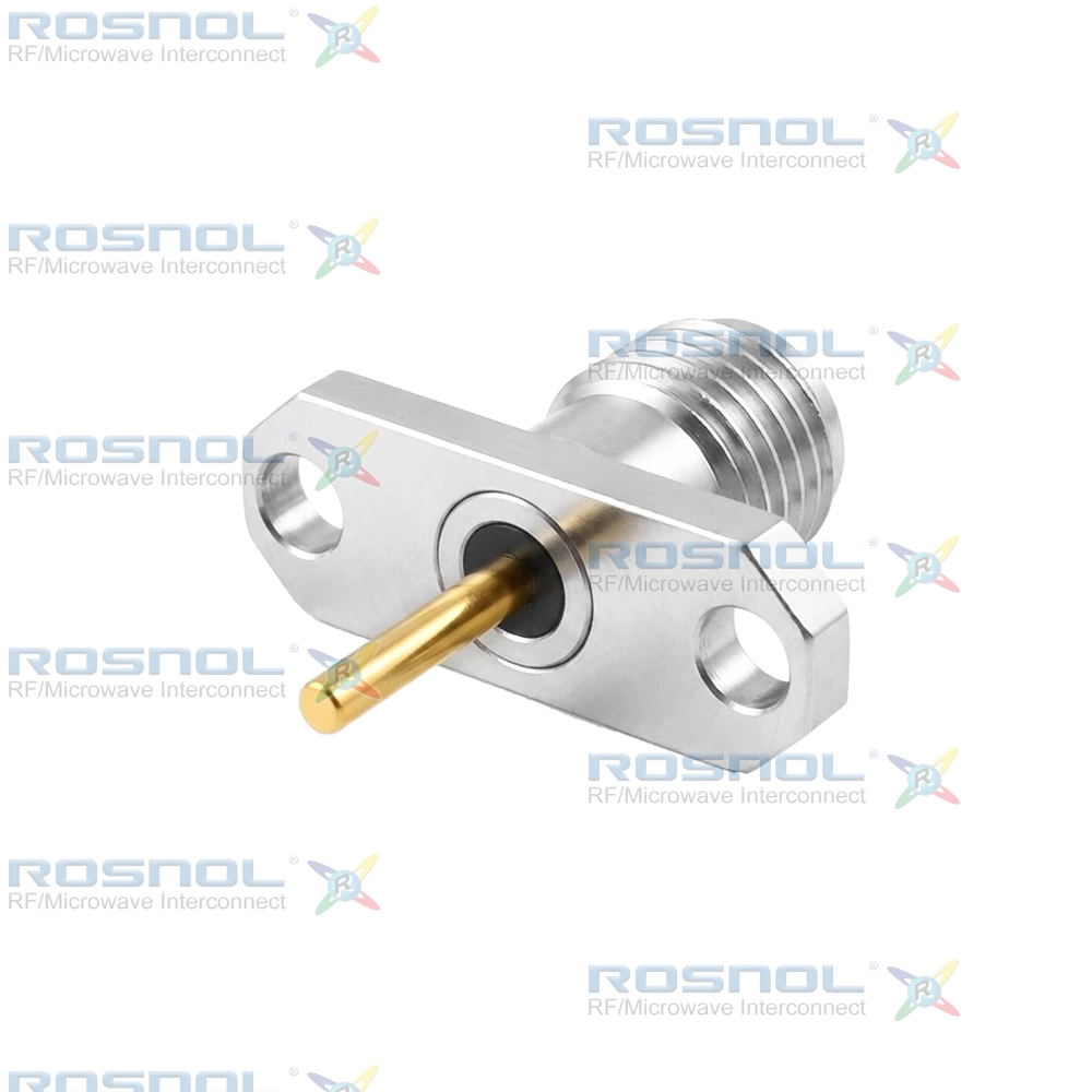 2.92mm Jack (Female) Straight Connector 2 Hole Flange, 12.2mm (.480 inch) DC-40GHz VSWR1.20
