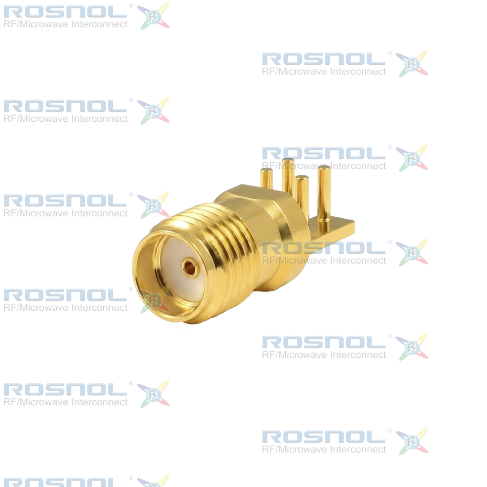 SMA Jack (Female) PCB End Launch Straight Connector, DC-18GHz VSWR1.30