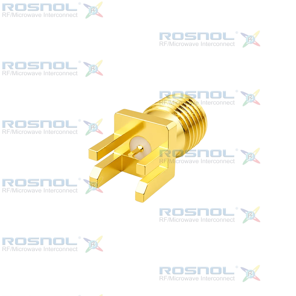 SMA Jack (Female) PCB End Launch Straight Connector, DC-18GHz VSWR1.20