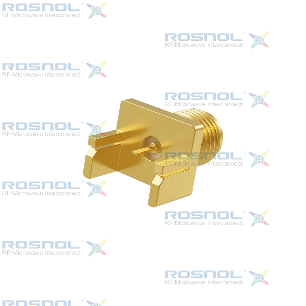 SMA Jack (Female) PCB End Launch Straight Connector, DC-18GHz VSWR1.30