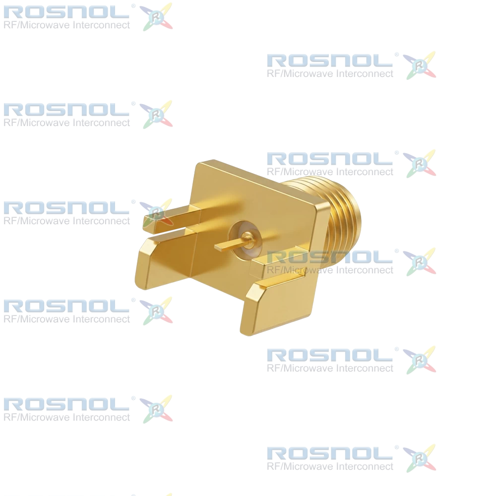 SMA Jack (Female) PCB End Launch Straight Connector, DC-18GHz VSWR1.30