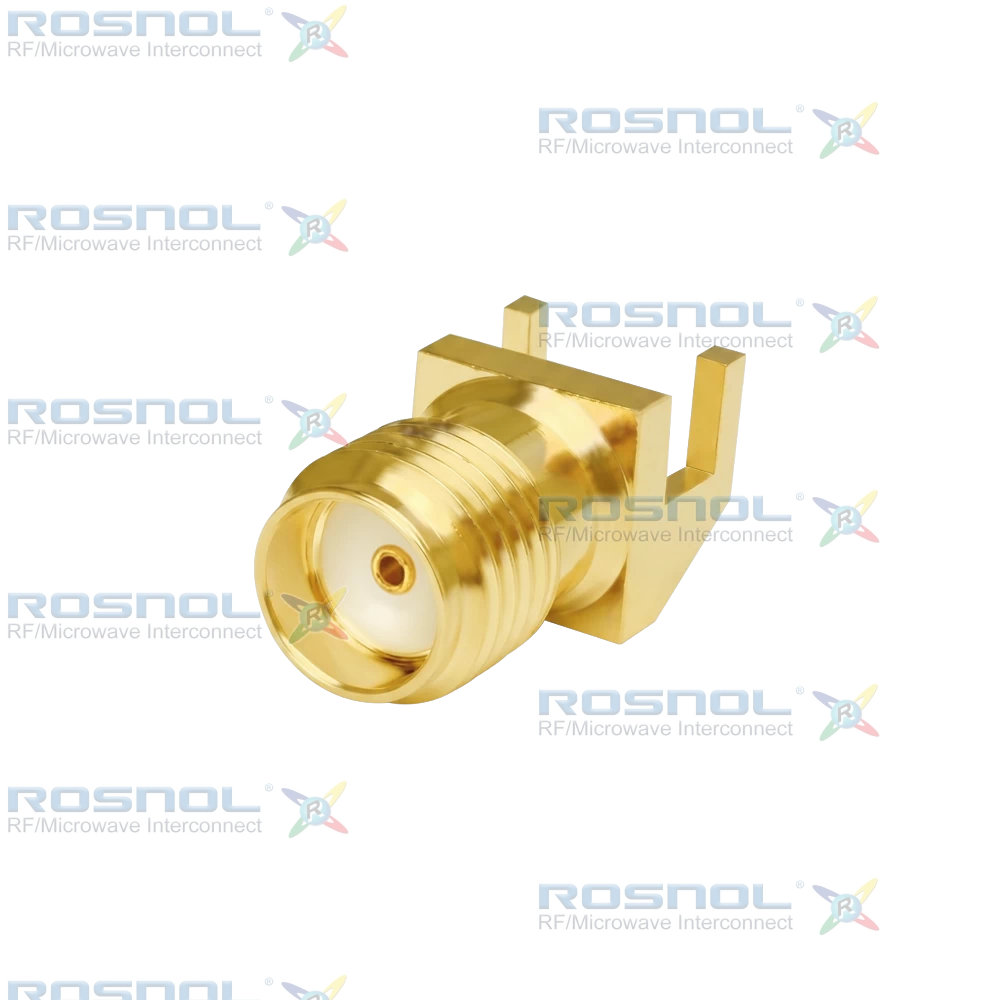 SMA Jack (Female) PCB Through Hole Straight Connector, DC-18GHz VSWR1.25