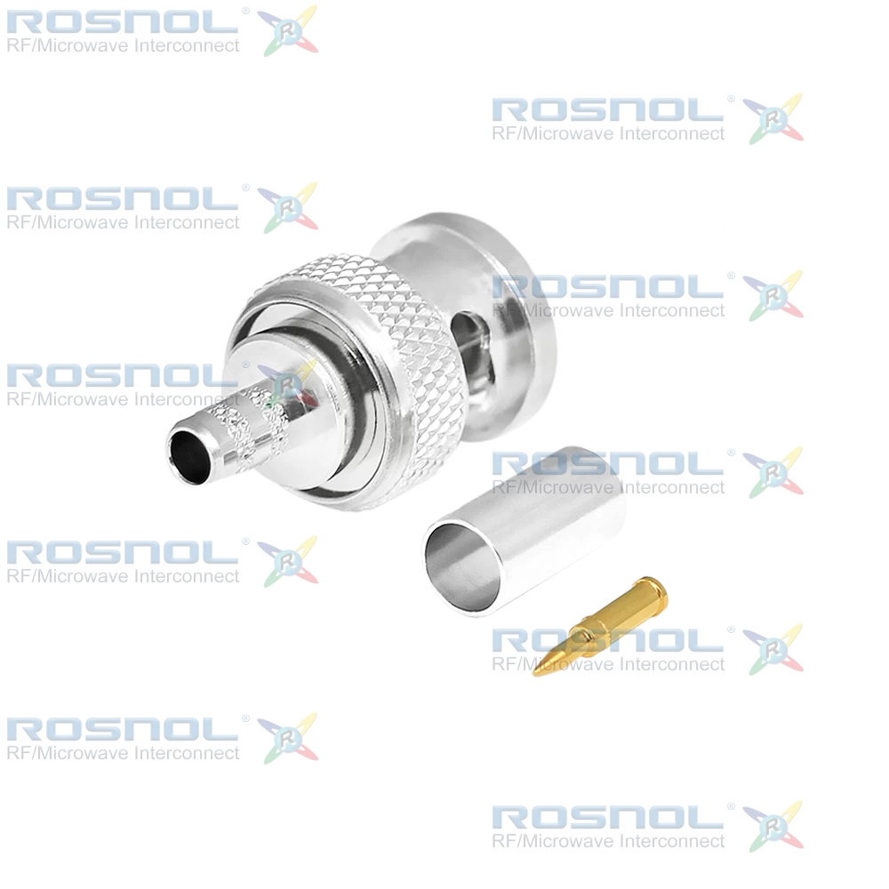 BNC Plug (Male) Straight Cable Connector for RG-142, RG-223, RG-400, DC-4GHz VSWR1.25