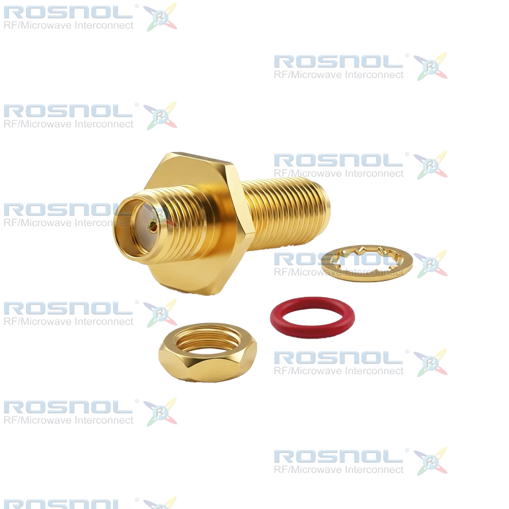 SMA Jack (Female) to SMA Jack (Female) Bulkhead Adapter, DC-18GHz VSWR 1.20