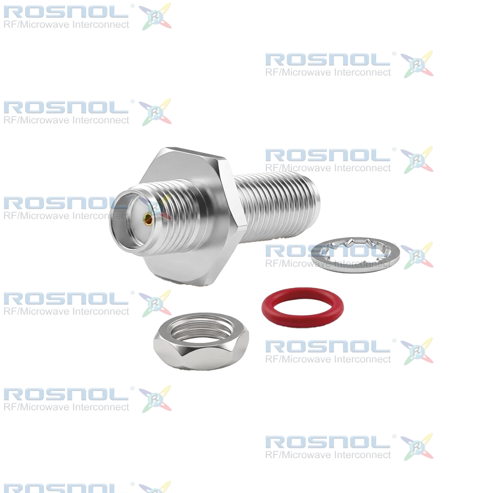 SMA Jack (Female) to SMA Jack (Female) Bulkhead Adapter, DC-18GHz VSWR 1.20