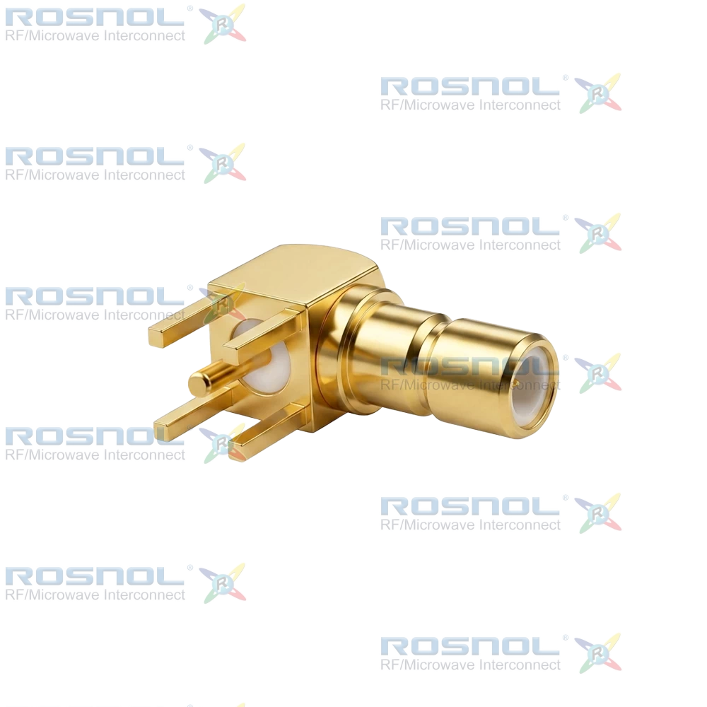 SSMB Jack (Female) PCB Throught Hole Right Angle Connector, DC-3GHz VSWR1.33