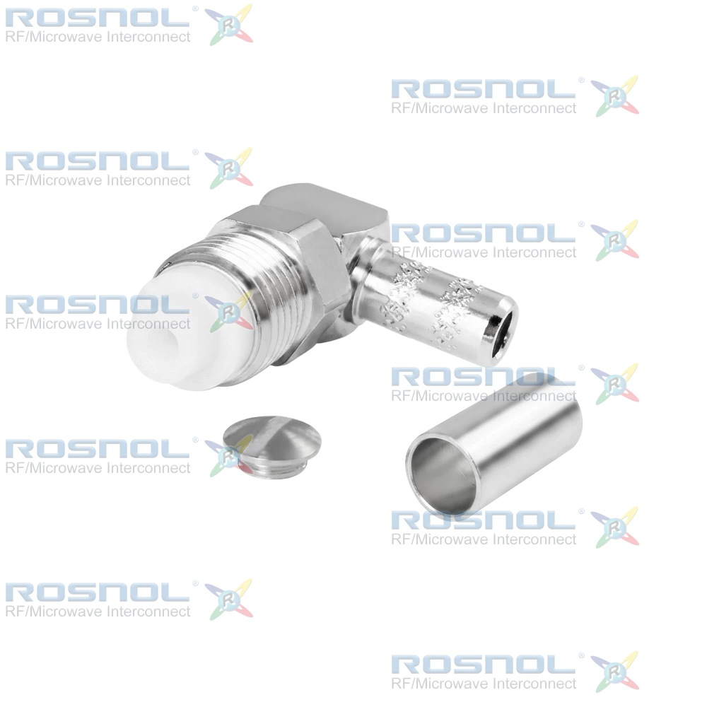 FME Jack (Female) Right-Angle Cable Connector for RG-58C, RG-303, LMR-195, RNL-195, DC -2.5 GHz