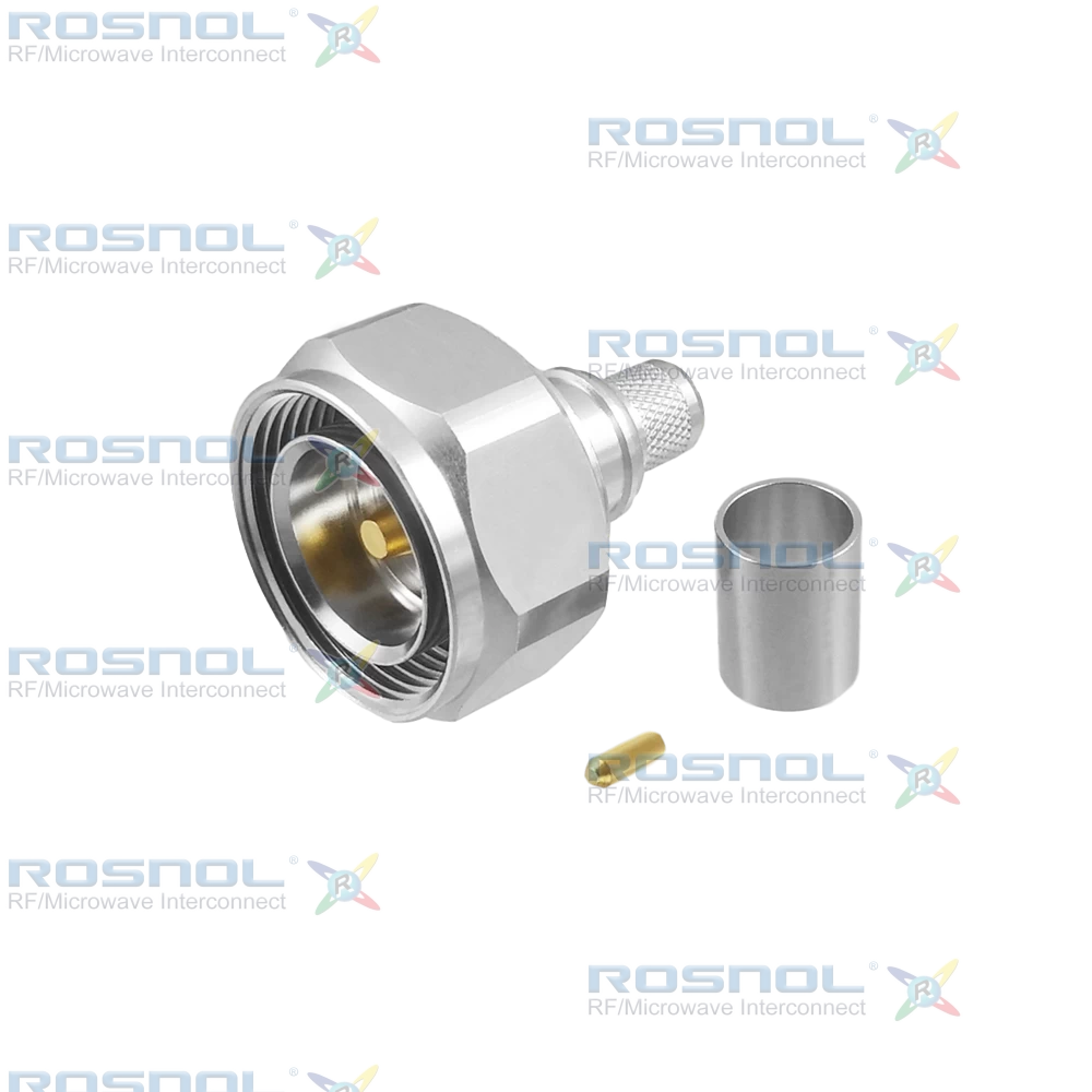 7/16 Plug (Male) Straight Cable Connector for LMR-400, RNL-400, RG-213, RG-8, DC to 7.5GHz VSWR1.30