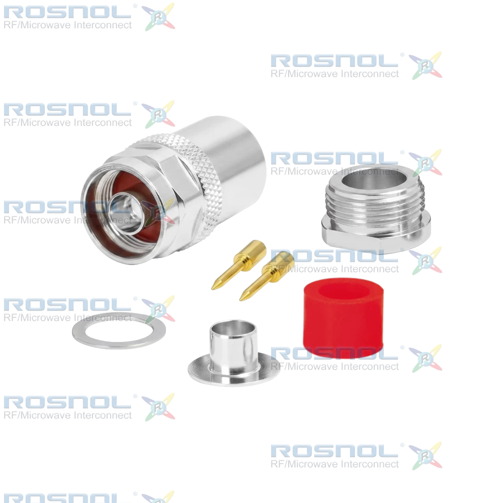 N Plug (Male) Straight Cable Connector for LMR-400, RNL-400, RG-213, RG-214, DC- 6GHz VSWR 1.30