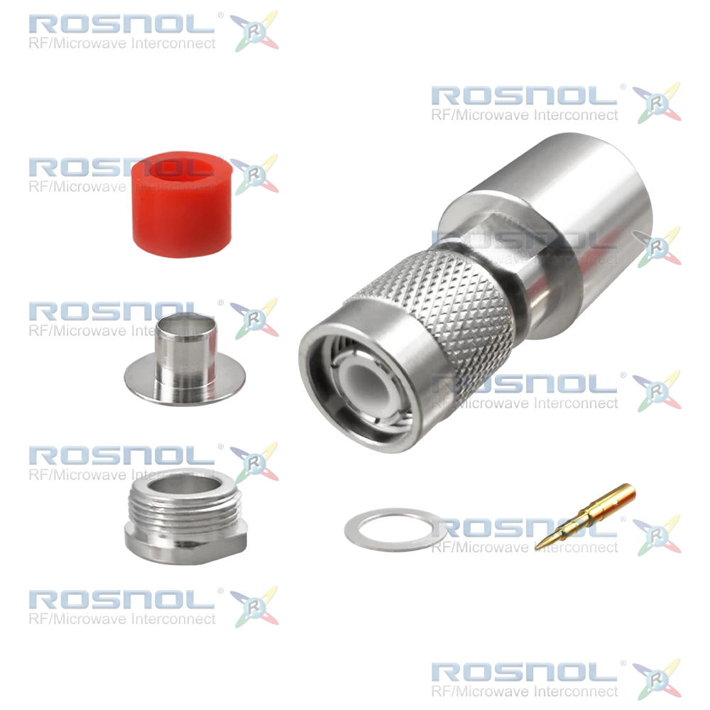 TNC Plug (Male) Cable Connector for LMR-400, RNL-400, Ecoflex 10, DC-6GHz VSWR 1.30