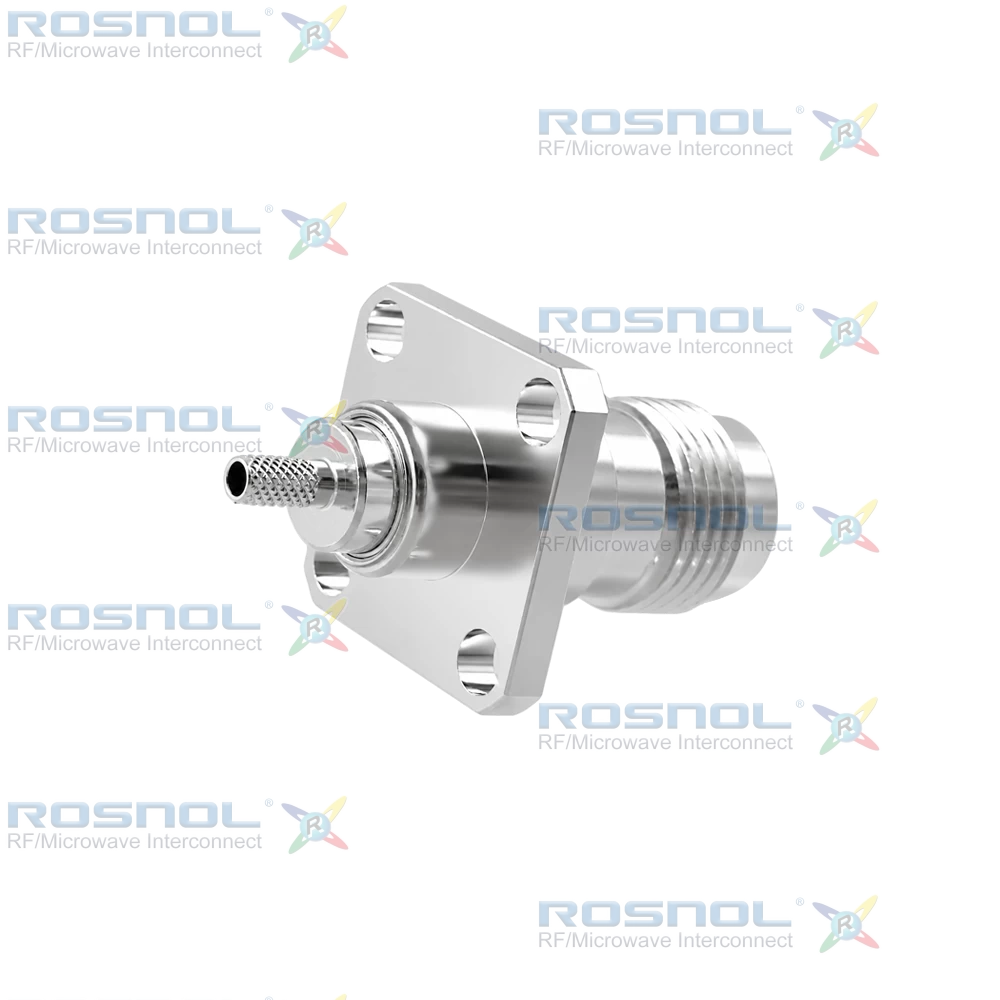 TNC Jack(Female) 4 Hole Panel Cable connector for RG-316/U, RG-174 A/U, RG-188, G02232, BELDEN 7805, DC-11GHz VSWR1.15