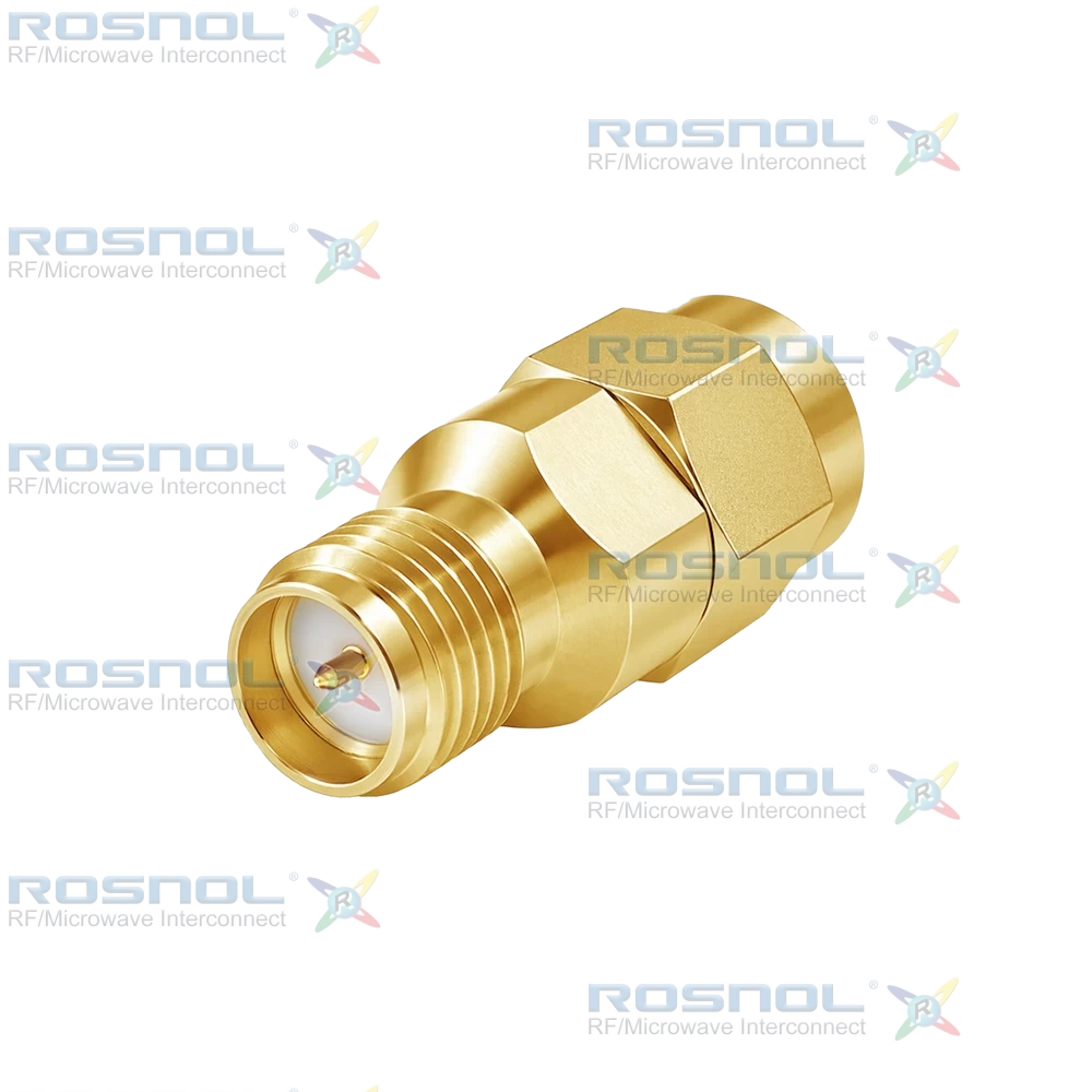 SMA Plug (Male) to SMA R/P Jack (Female) Adapter, DC-18GHz VSWR 1.20