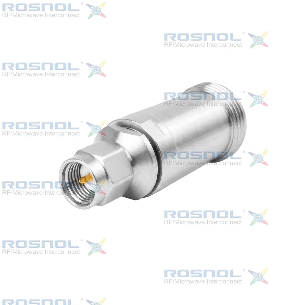 SMA Plug (Male) to Precision N Jack (Female) Adapter, DC-18GHz VSWR 1.15