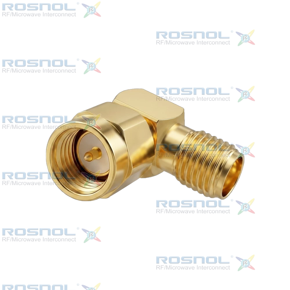 Precision SMA Plug (Male) to Precision SMA Jack (Female) Right Angle Adapter, DC-26.5GHz VSWR 1.20